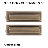 Brass Accents 3 5/8 Inch x 13 Inch Mail Slot Antique Brass - A07-M0010-609