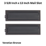 Brass Accents 3 5/8 Inch x 13 Inch Mail Slot, Venetian Bronze - A07-M0010-613VB