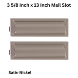 Brass Accents 3 5/8 Inch x 13 Inch Mail Slot, Satin Nickel - A07-M0010-619