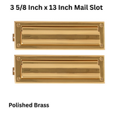 Brass Accents 3 5/8 Inch x 13 Inch Mail Slot Polished Brass - A07-M0010-605