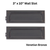 Brass Accents 3 Inch x 10 Inch Mail Slot, Venetian Bronze - A07-M0050-613VB