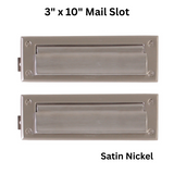 Brass Accents 3 Inch x 10 Inch Mail Slot, Satin Nickel - A07-M0050-619