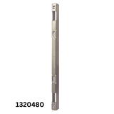 FFI Winkhaus U-Strike plate with 20mm return - For PVC or aluminum doors, Stainless Steel