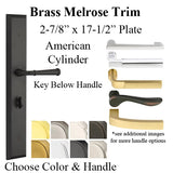 LARGE MULTI POINT ENTRY HANDLE SET - MELROSE AMERICAN KEY BELOW