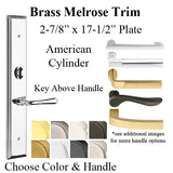 LARGE MULTI POINT ENTRY HANDLE SET - MELROSE AMERICAN KEY ABOVE