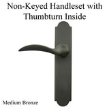 DURANGO HANDLESET FOR NON-KEYED HOPPE / PEACHTREE / WEATHERSHIELD DOOR, LEFT - MEDIUM BRONZE