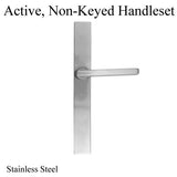 ACTIVE NON-KEYED W/ THUMBTURN, 1-1/2 X 11 MODERN PLATE, HERMES LEVER, RIGHT HAND, STAINLESS STEEL