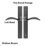 LEFT HAND 11 X 1.5 INCH NON-KEYED PASSAGE WITH DURANGO LEVER - MEDIUM BRONZE