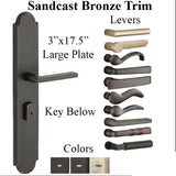 MULTIPOINT TRIM, 3" X 17.5" AMERICAN KEY BELOW - SANDCAST BRONZE