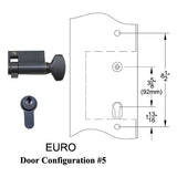 ACTIVE NON-KEYED W/ THUMBTURN, 1-1/2 X 11 MODERN PLATE, POSEIDON LEVER, LEFT HAND, ORB