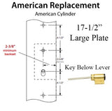 MULTIPOINT TRIM, 3" X 17.5" AMERICAN KEY BELOW - SANDCAST BRONZE