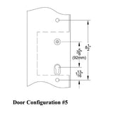 ACTIVE NON-KEYED W/ THUMBTURN, 1-1/2 X 11 MODERN PLATE, HERMES LEVER, RIGHT HAND, STAINLESS STEEL