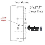 MULTIPOINT TRIM, 3X17.5" EURO CYLINDER - SANDCAST BRONZE 92192LA1