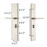 LARGE MULTI POINT ENTRY HANDLE SET - MODERN AMERICAN KEY BELOW