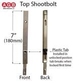 AGB Unitop Terminal Shootbolt, 180mm no cam - Silver