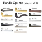 LARGE MULTI POINT ENTRY HANDLE SET - MODERN AMERICAN KEY BELOW