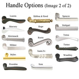 LARGE MULTI POINT ENTRY HANDLE SET - MELROSE AMERICAN KEY BELOW