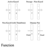 LARGE MULTI POINT ENTRY HANDLE SET - MELROSE EURO KEY BELOW