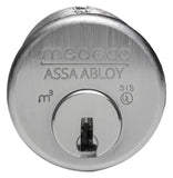 Medeco M3 Standard 6 Pin Mortise Cylinder, 2"- 5" Length, Straight Cam, DL Keyway