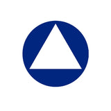 Cal-Royal AGH-U3 All Gender Restroom Contrasting Triangle on 12" Circle
