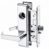 Accentra AUCN 8830-2FL Asylum or Institutional Mortise Lock with Augusta Lever, CN Escutcheon