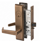 Accentra AUCN 8830-2FL Asylum or Institutional Mortise Lock with Augusta Lever, CN Escutcheon