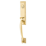 Emtek EMP4414 Adams Single Cylinder Entrance Handleset - Brass Tubular - EMPowered Upgrade