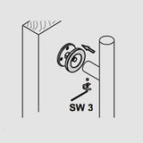 G-U FERCO FASTENING KIT FOR SINGLE PULL BAR ON WOOD DOORS - STAINLESS STEEL