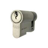 AGB 45mm Keyed 1/2 cylinder 35/10 AGB Euro Profile, No Thumbturn - Nickel