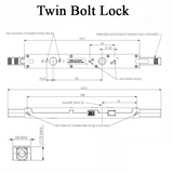 TWIN BOLT LOCK (TBL) 18MM FOR WOOD APPLICATIONS, NON-LOCKING