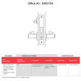 Best  45H7A Office Mortise Lock