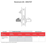 Best  45H7D Storeroom Mortise Lock