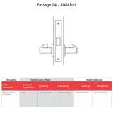 Best  45H0N Passage Mortise Set