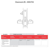 Best  45H7R Classroom Mortise Lock