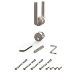 BELCANTO vertical Handle Set ,  1 - 3/4'' OR 2 - 1/4'' doors, Stainless Steel