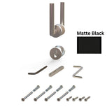 BELCANTO vertical Handle Set ,  1 - 3/4'' OR 2 - 1/4'' doors, Matte Black