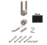 BELCANTO vertical Handle Set ,  1 - 3/4'' OR 2 - 1/4'' doors, Black