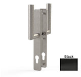 BELCANTO vertical Handle Set & US Rosettes, Doors thicker than 2 - 1/4" up to 3", Black