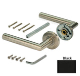 BELCANTO Handle Set ,Doors thicker than 2- 1/4" up to 3" -Black