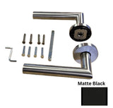 BELCANTO Handle Set, 1 - 3/4'' OR 2 - 1/4'' doors, Matte Black