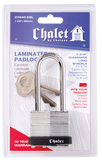 Chateau C-7640-CD-DBL-KD 40mm Laminated Steel Padlock with Double Locking Shackle, Keyed Different (KD), Carded