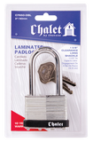Chateau C-7650-CD-DBL-KD 50mm Laminated Steel Padlock with Double Locking Shackle, Keyed Different (KD), Carded
