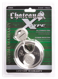 Chateau C-99X-CD-KD 2-3/4" X-Type Stainless Steel Disc Padlock with Weather Cover, Keyed Different, 6-Pin, Carded