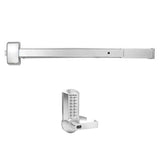Cal-Royal Panic Rim Exit Device with Mechanical Push Button Lever Trim, SFIC Prep - A2200 x ICCRCODE204