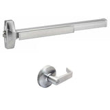 Cal-Royal Panic Rim Exit Device with Key-in-Lever Entrance Trim - A7700 x ENT00L