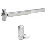 Cal-Royal Panic Rim Exit Device with Mechanical Push Button Lever Trim, SFIC Prep - A7700 x ICCRCODE204