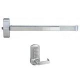 Cal-Royal A9800 x CRCODE204 Panic Rim Exit Device with Mechanical Push Button Lever Trim