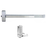 Cal-Royal A9800 x ICCRCODE204 Panic Rim Exit Device with Mechanical Push Button Lever Trim, SFIC Prep