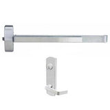 Cal-Royal Panic Rim Exit Device with Escutcheon Storeroom Lever Trim - A9800 x NESC9805