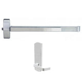 Cal-Royal A9800 x NESC9830 Panic Rim Exit Device with Escutcheon Passage Lever Trim